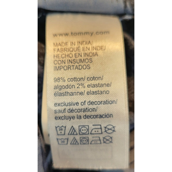 Tommy Hilfiger Mens XXL Blue Palm Tree Print Short Sleeve Button Up Shirt - Picture 7 of 8